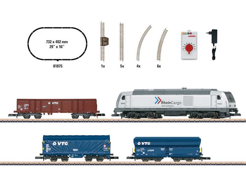 Märklin 81875 – Startpackung BR 285 RheinCargo · moderner Güterverkehr