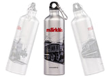 🚂 Botella de agua Märklin de aluminio 750 ml – diseño “Locomotora Cocodrilo” (plata)