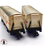 ♻️ 2da mano - 2x Electrotren vagones cerrados transfesa interfrigo RENFE H0 escala 1:87 A15