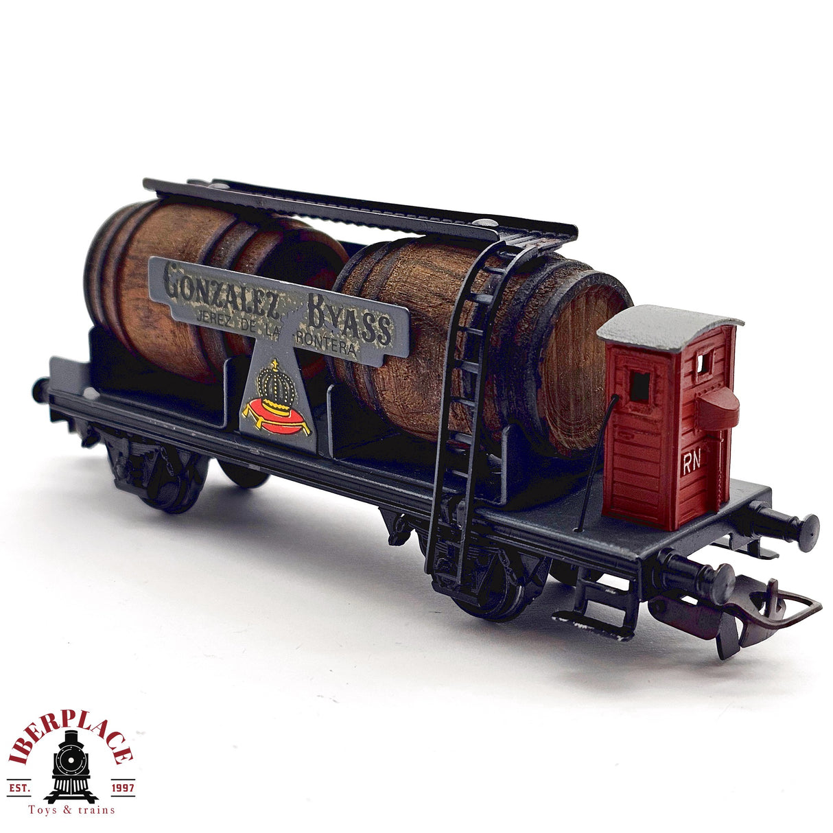 ♻️ 2da mano - Electrotren vagón barriles Gonzales Byass Jerez de la frontera RENFE H0 escala 1:87 A15