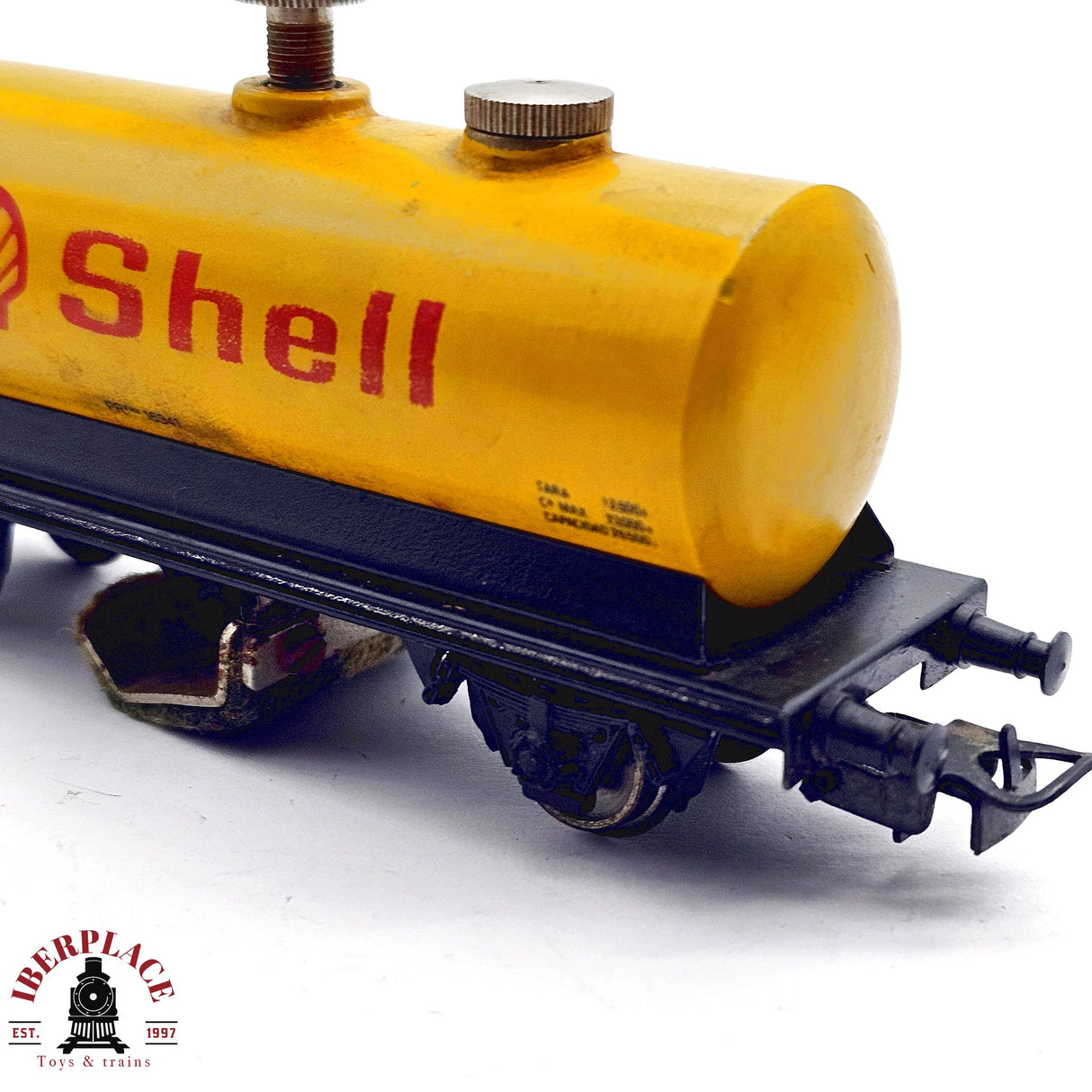 ♻️ 2da mano - Electrotren vagón cisterna shell limpia vias RENFE H0 escala 1:87 A15