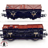 ♻️ 2da mano - 2x Roco vagones de bordes altos DB CD H0 escala 1:87 A15