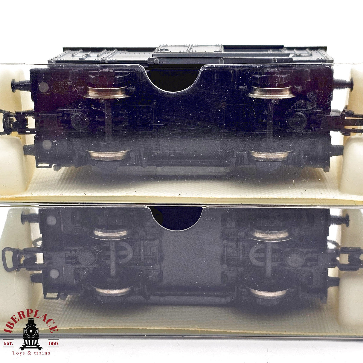 ♻️ 2da mano - DC Electrotren 2x 1860 vagones cerrados con puerta corredera RENFE H0 escala 1:87 A15