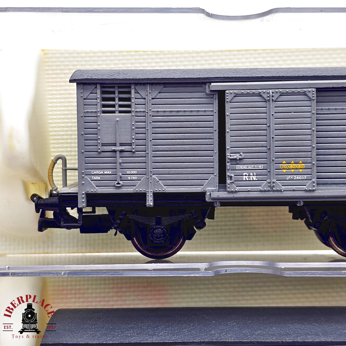 ♻️ 2da mano - DC Electrotren 2x 1860 vagones cerrados con puerta corredera RENFE H0 escala 1:87 A15