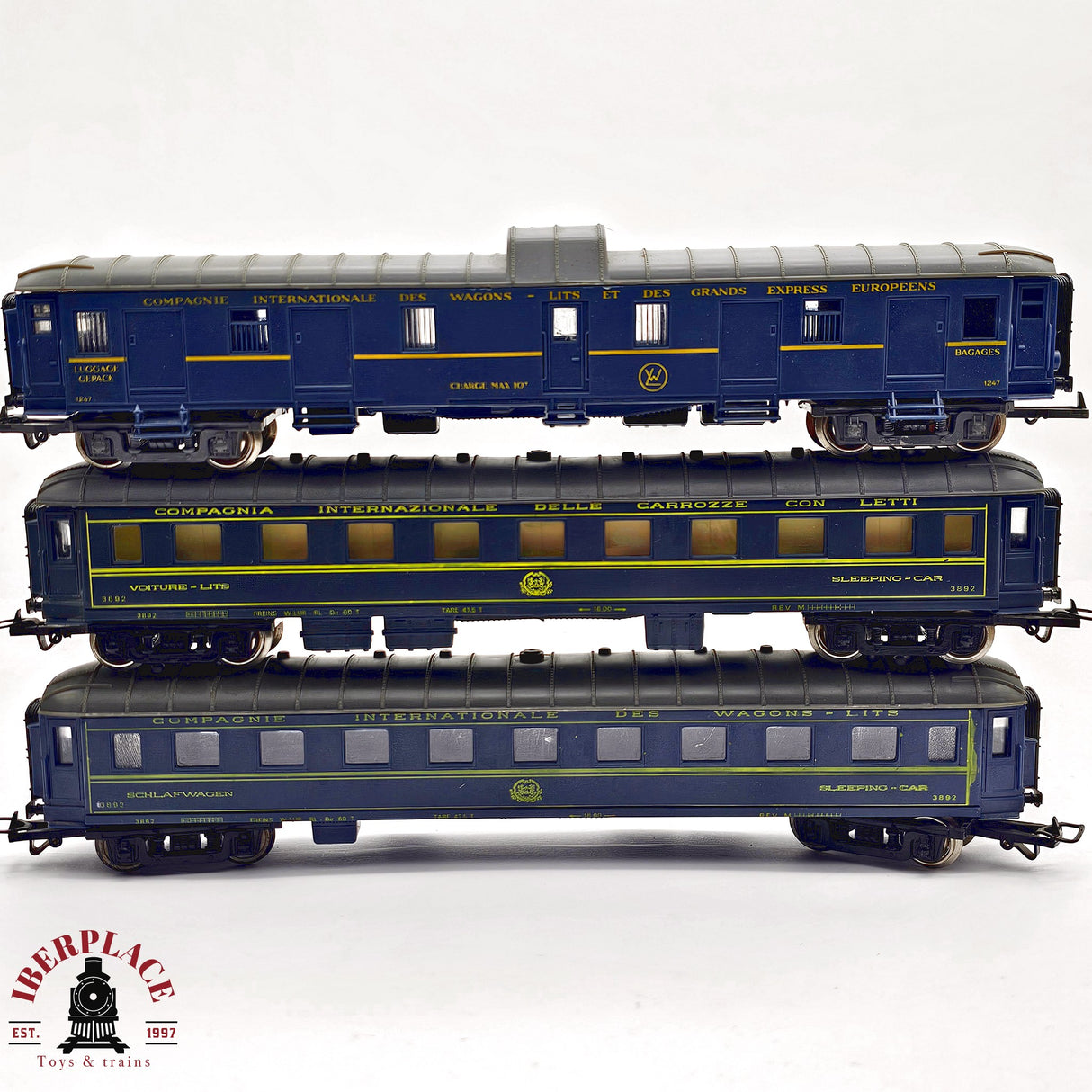 ♻️ 2da mano - DC 3x Jouef coches cama y coche equipajes CIWL H0 escala 1:87 A15