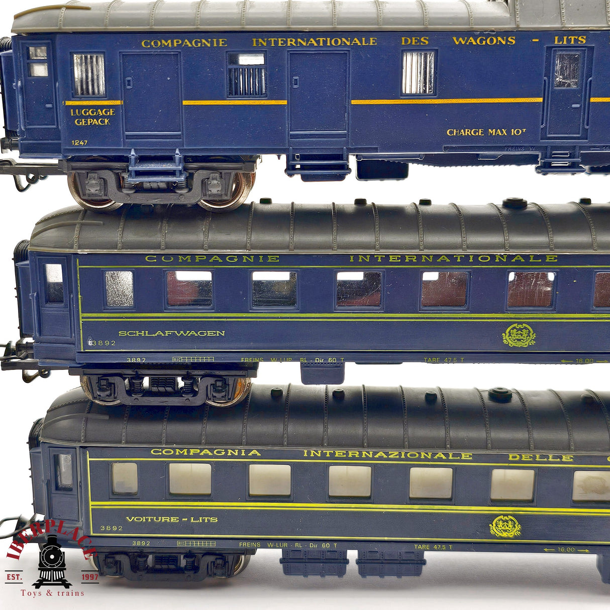 ♻️ 2da mano - DC 3x Jouef coches cama y coche equipajes CIWL H0 escala 1:87 A15