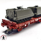 ♻️ 2da mano - Electrotren 5142 vagon plataforma vehículos militares H0 escala 1:87 A15