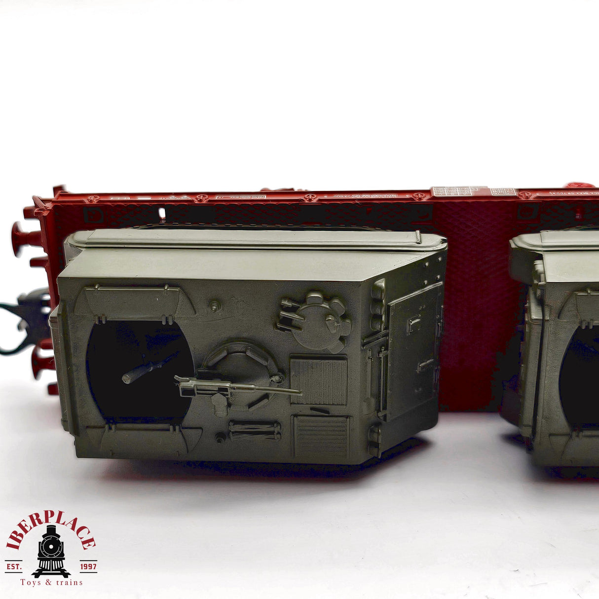 ♻️ 2da mano - Electrotren 5142 vagon plataforma vehículos militares H0 escala 1:87 A15