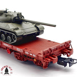 ♻️ 2da mano - DC Electrotren 5141 vagón plataforma con tanque militar H0 escala 1:87 A15