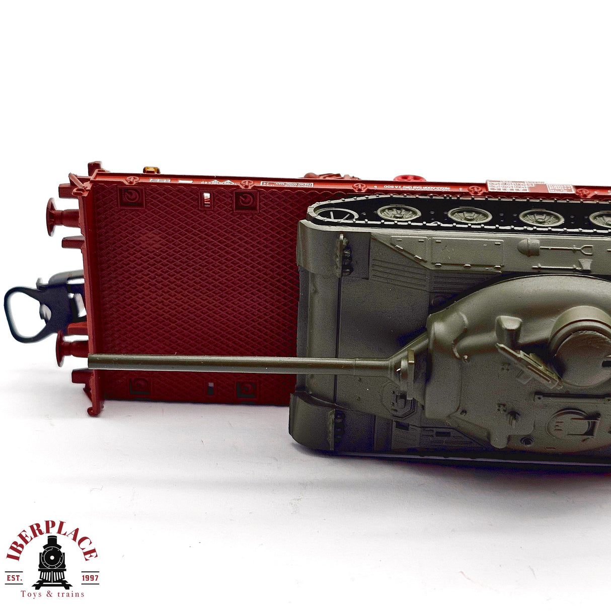 ♻️ 2da mano - DC Electrotren 5141 vagón plataforma con tanque militar H0 escala 1:87 A15