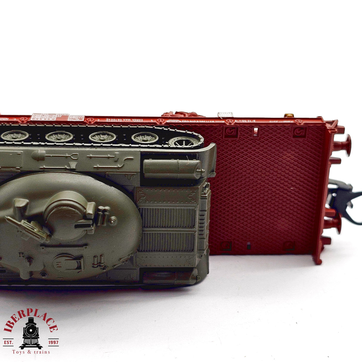 ♻️ 2da mano - DC Electrotren 5141 vagón plataforma con tanque militar H0 escala 1:87 A15