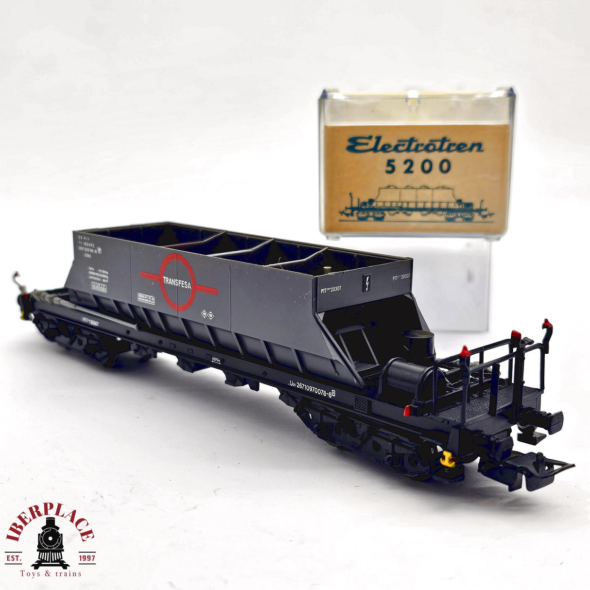 ♻️ 2da mano - DC Electrotren 5200 vagón Tolva transfesa RENFE 097 H0 escala 1:87 A15
