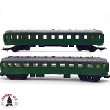 ♻️ 2da mano - DC 2x Paya vagones pasajeros pintados H0 escala 1:87 A15