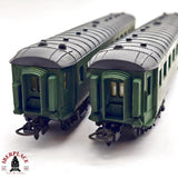 ♻️ 2da mano - DC 2x Paya vagones pasajeros pintados H0 escala 1:87 A15