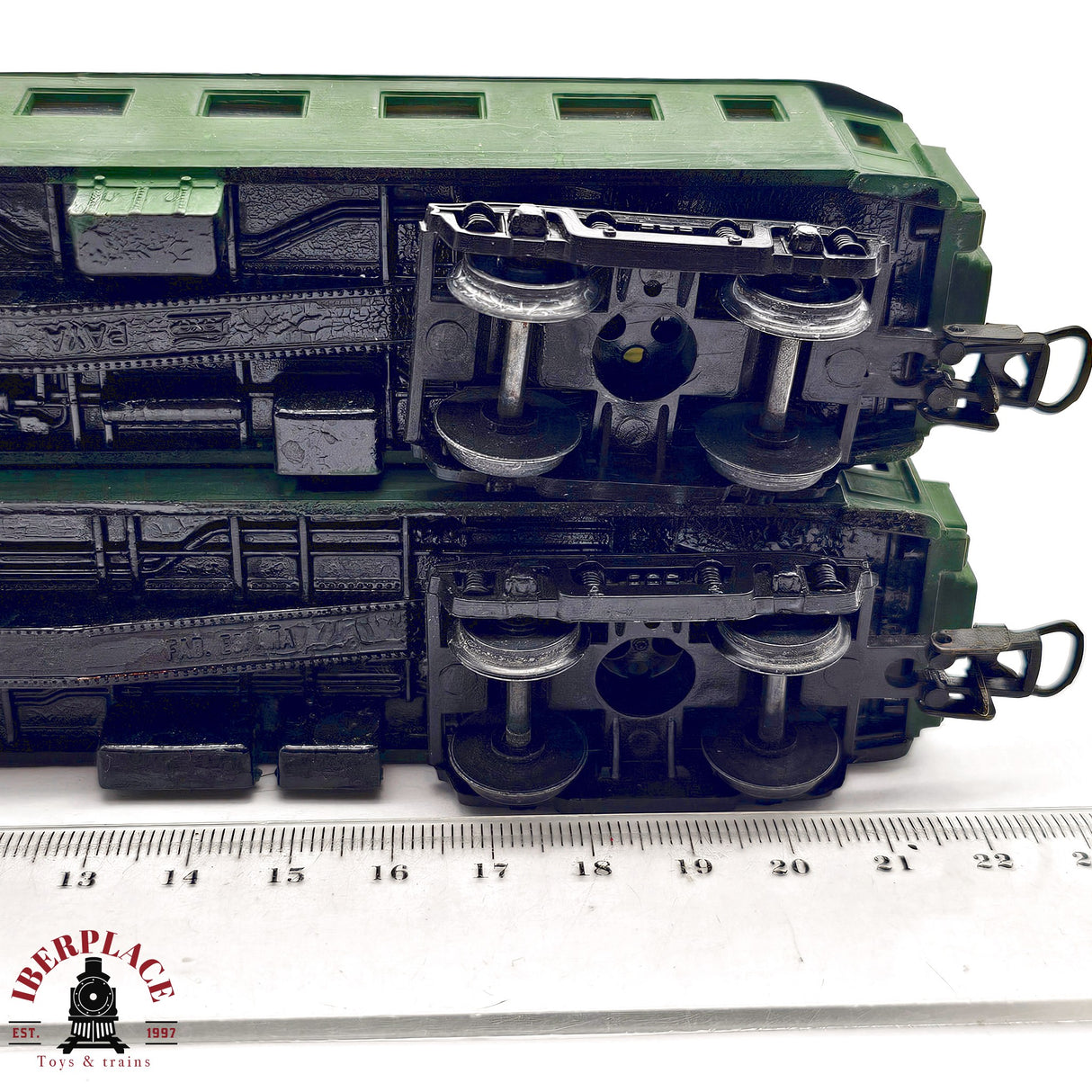 ♻️ 2da mano - DC 2x Paya vagones pasajeros pintados H0 escala 1:87 A15