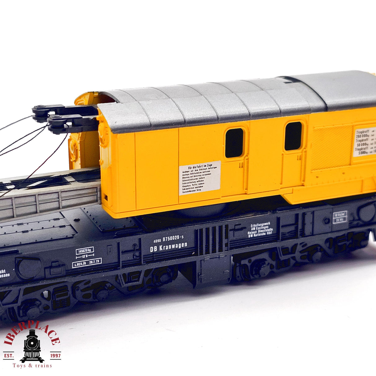 ♻️ 2da mano - DC Roco 46330 vagón mercancias vagón grúa H0 escala 1:87 A15