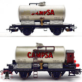 ♻️ 2da mano - DC 2x Electrotren vagones cisterna Campsa RENFE H0 escala 1:87 A15