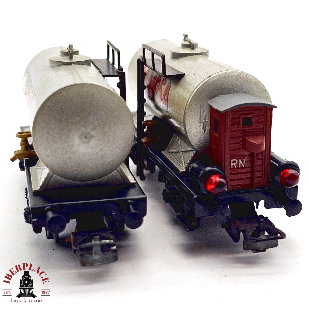 ♻️ 2da mano - DC 2x Electrotren vagones cisterna Campsa RENFE H0 escala 1:87 A15