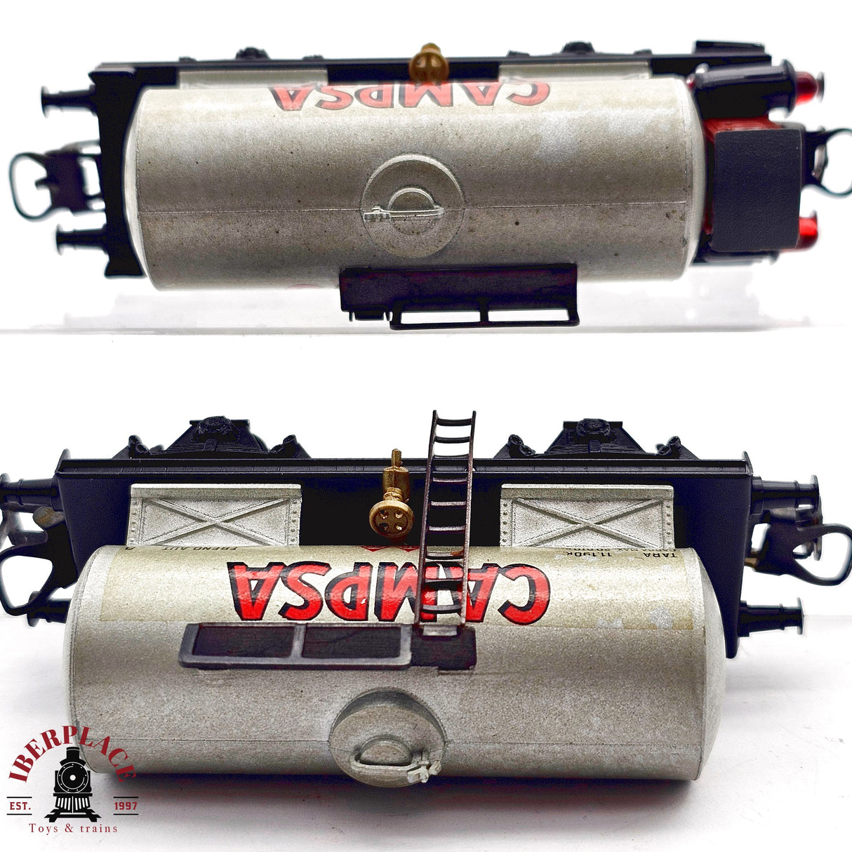 ♻️ 2da mano - DC 2x Electrotren vagones cisterna Campsa RENFE H0 escala 1:87 A15