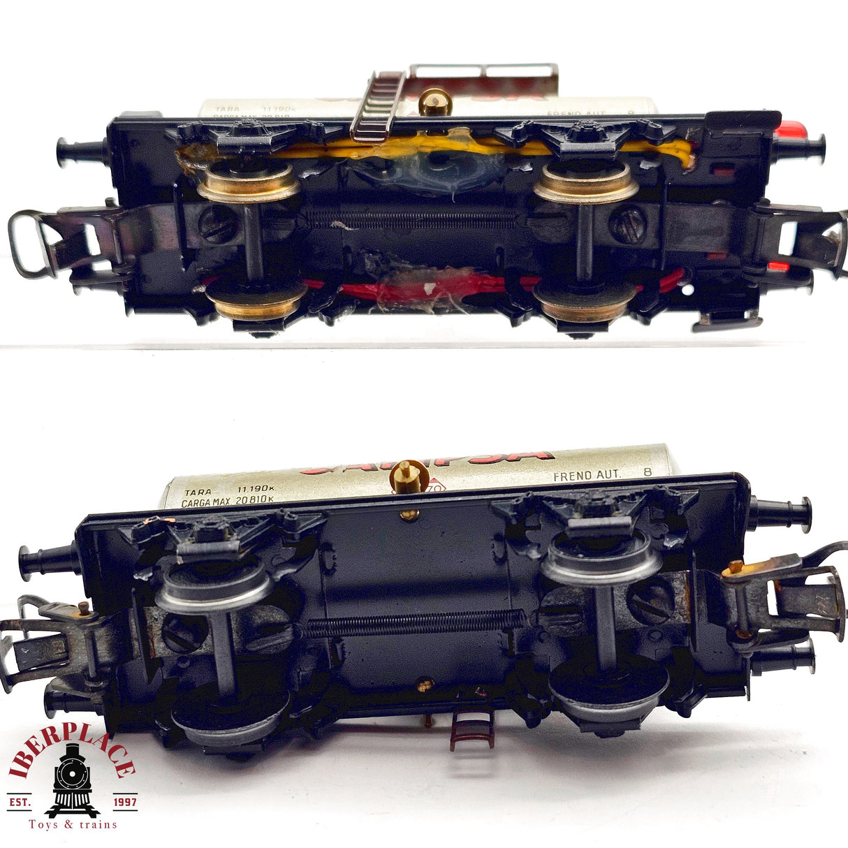 ♻️ 2da mano - DC 2x Electrotren vagones cisterna Campsa RENFE H0 escala 1:87 A15