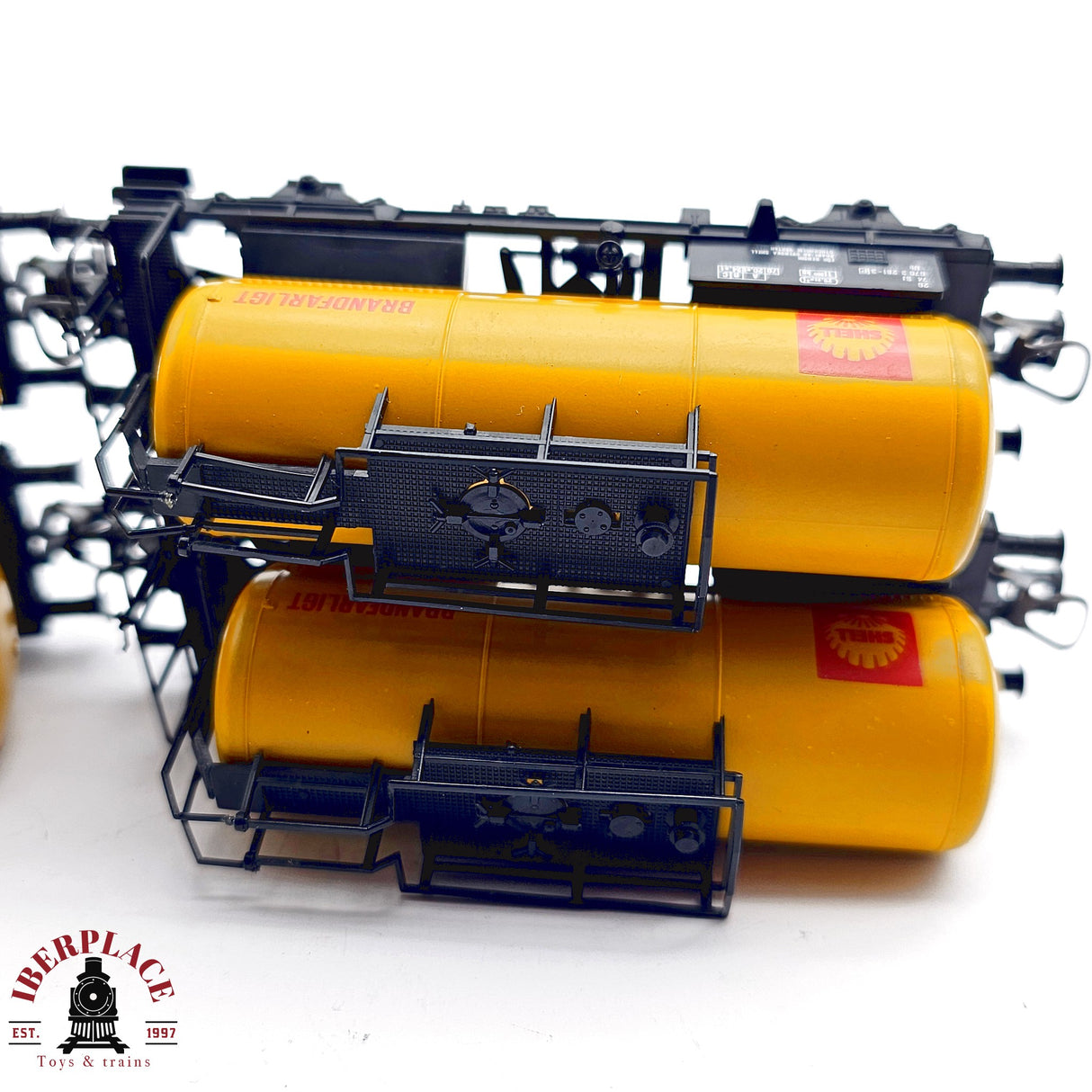 ♻️ 2da mano - DC 5x Roco vagones cisterna Shell SJ  H0 escala 1:87 A15