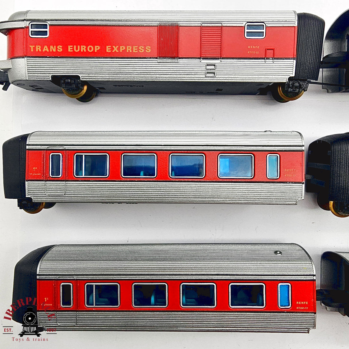 ♻️ 2da mano - DC 6x IBERTREN vagones complementarios Trans Europ Express RENFE H0 escala 1:87 A15