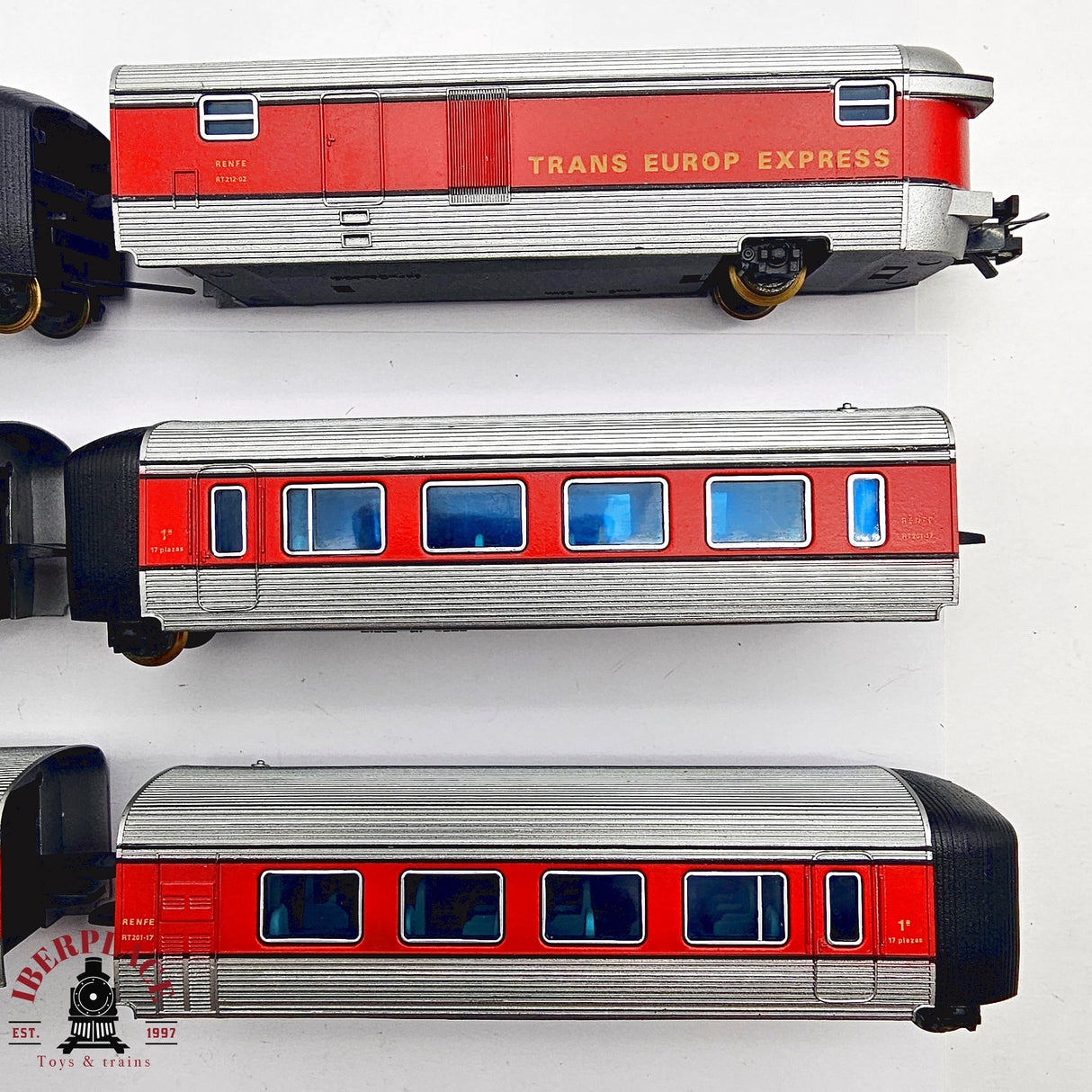 ♻️ 2da mano - DC 6x IBERTREN vagones complementarios Trans Europ Express RENFE H0 escala 1:87 A15