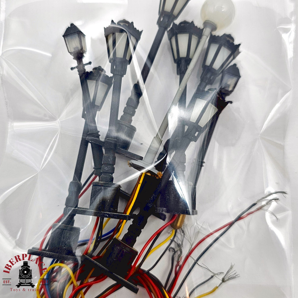 ♻️ 2da mano - Lote Busch Aneste coches farolas postes de luz H0 escala 1:87 A15