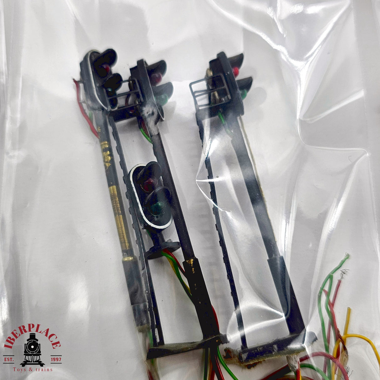 ♻️ 2da mano - Lote Busch Aneste coches farolas postes de luz H0 escala 1:87 A15