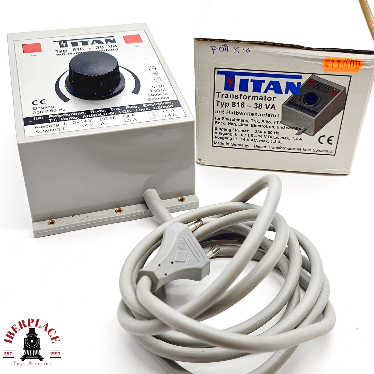 ♻️ 2da mano - Titan Transformador Typ 816 38VA H0 escala 1:87 A15