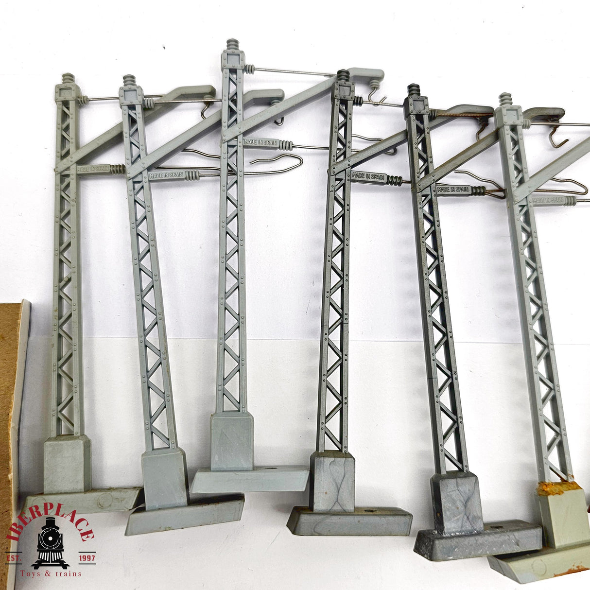 ♻️ 2da mano - 55x Electrotren 250 Postes para catenaria estado mixto H0 escala 1:87 A15