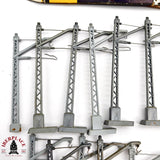 ♻️ 2da mano - 55x Electrotren 250 Postes para catenaria estado mixto H0 escala 1:87 A15
