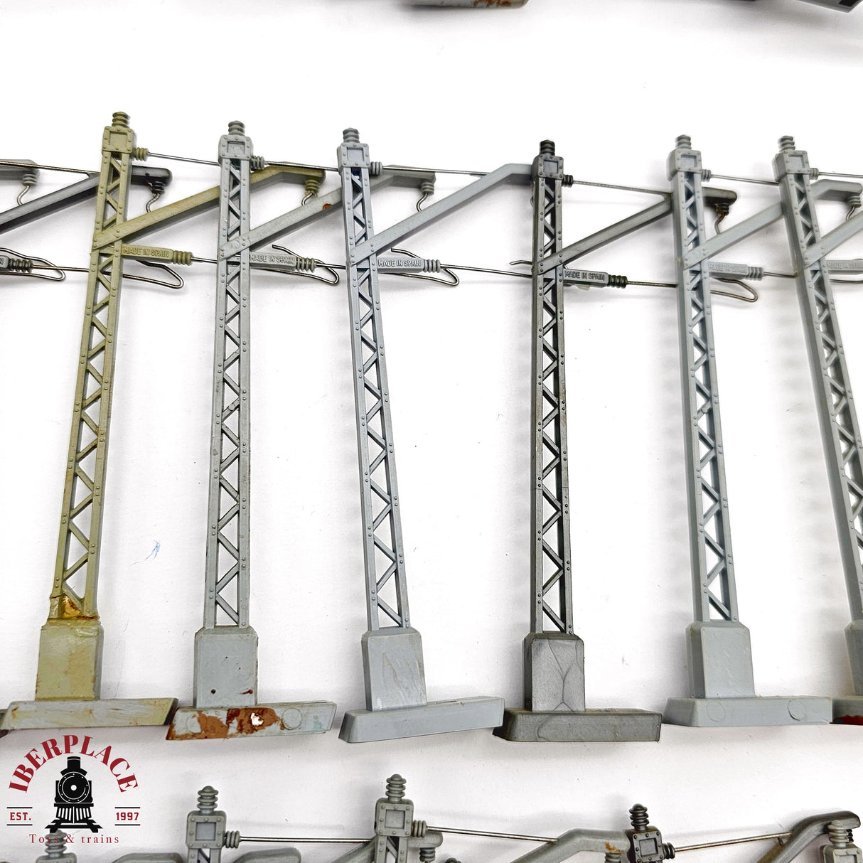 ♻️ 2da mano - 55x Electrotren 250 Postes para catenaria estado mixto H0 escala 1:87 A15