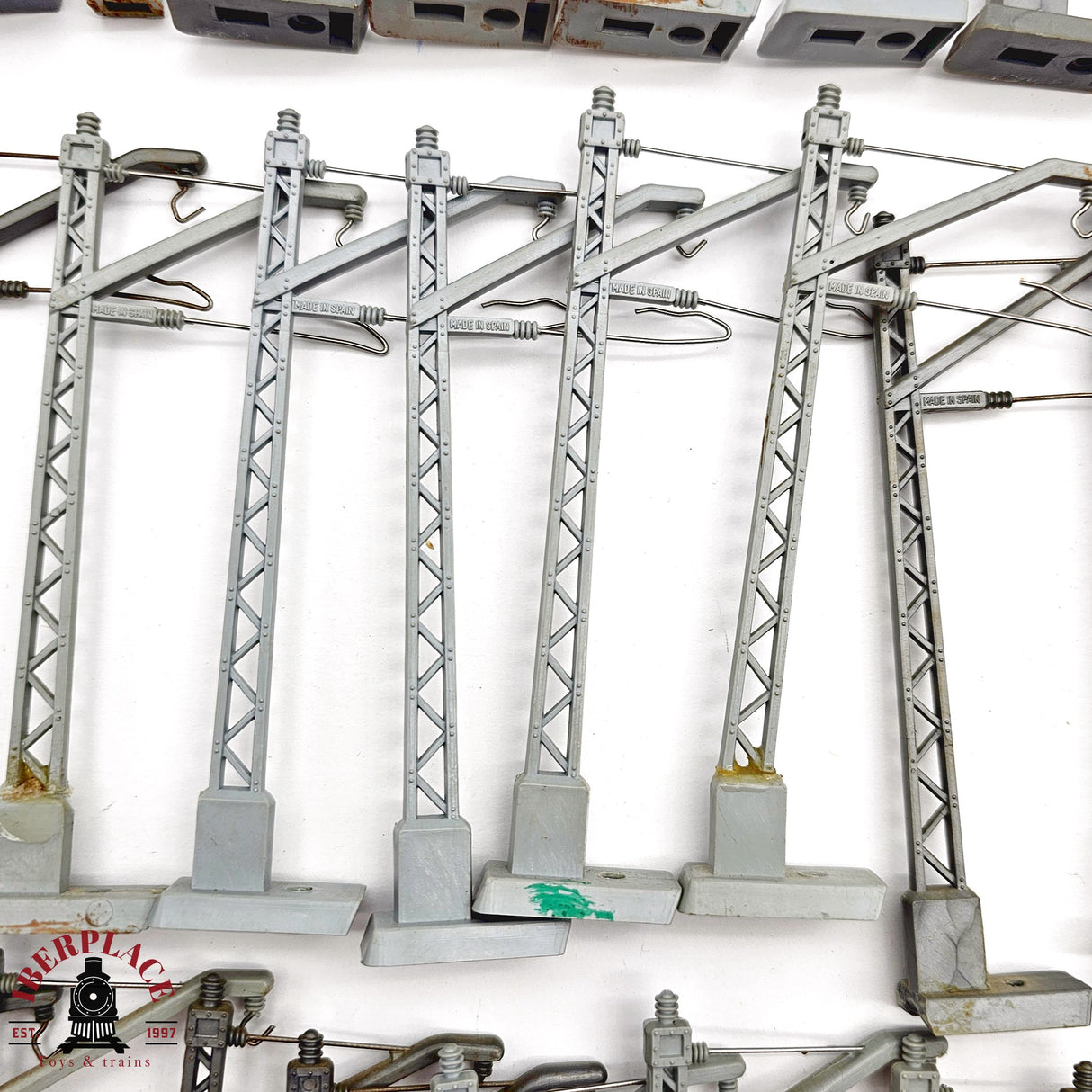 ♻️ 2da mano - 55x Electrotren 250 Postes para catenaria estado mixto H0 escala 1:87 A15