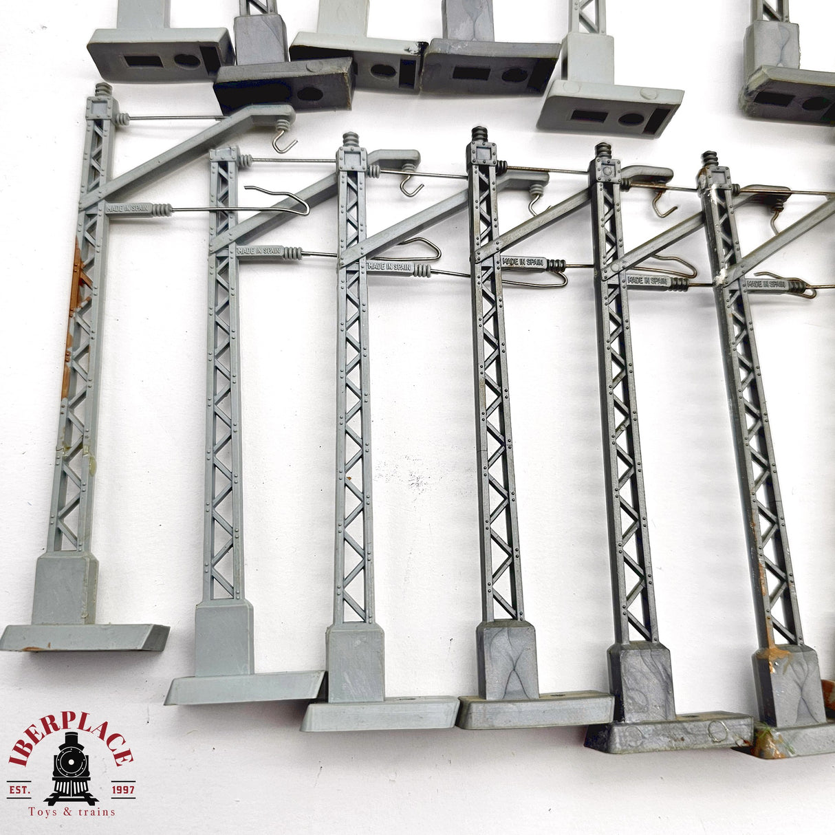 ♻️ 2da mano - 55x Electrotren 250 Postes para catenaria estado mixto H0 escala 1:87 A15