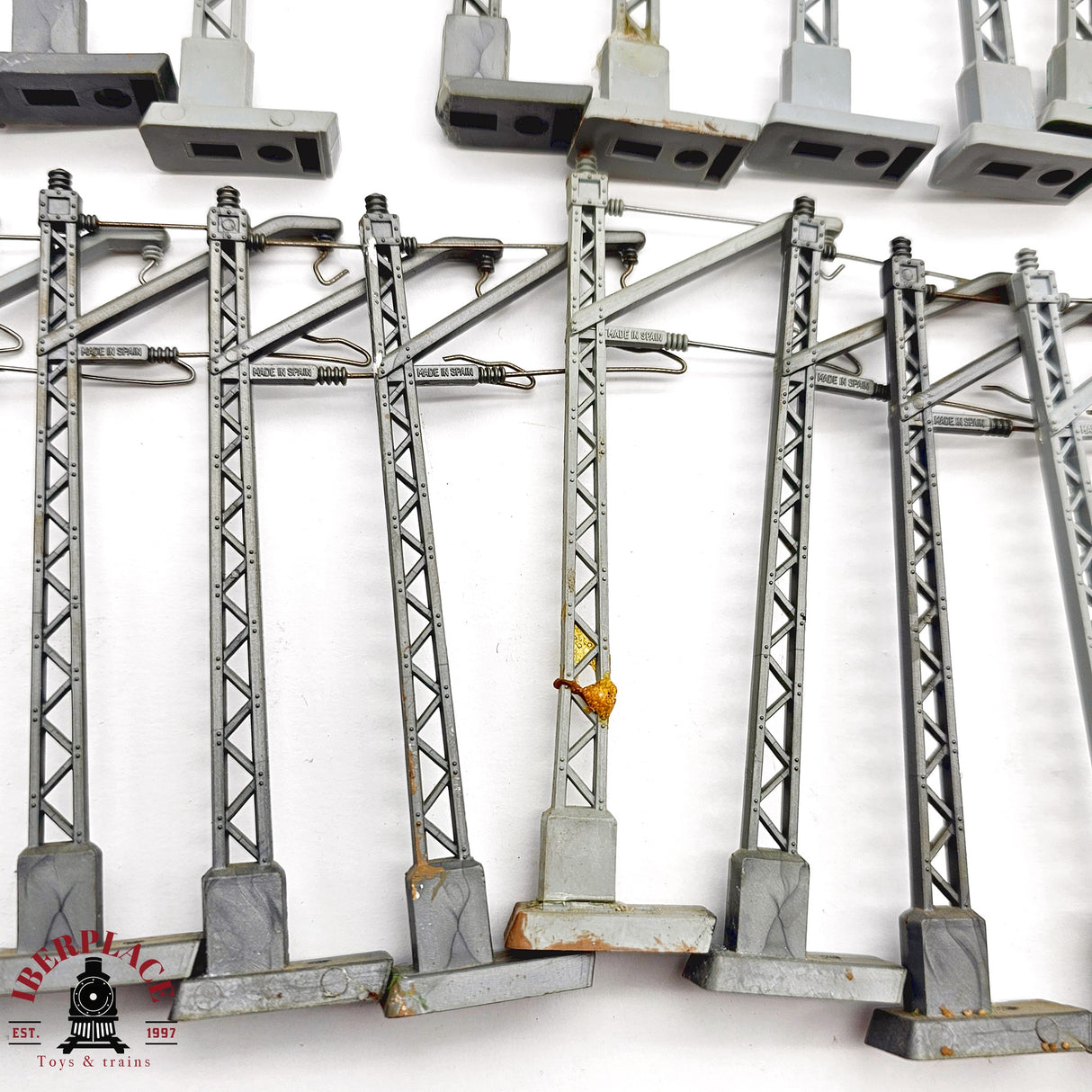♻️ 2da mano - 55x Electrotren 250 Postes para catenaria estado mixto H0 escala 1:87 A15