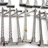 ♻️ 2da mano - 55x Electrotren 250 Postes para catenaria estado mixto H0 escala 1:87 A15