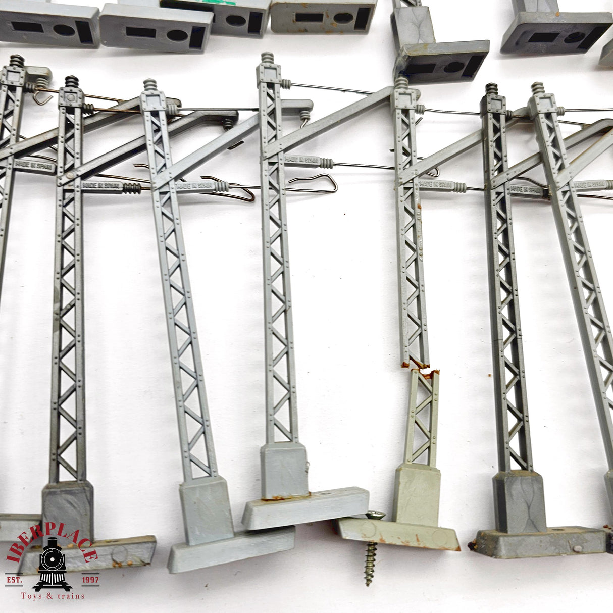 ♻️ 2da mano - 55x Electrotren 250 Postes para catenaria estado mixto H0 escala 1:87 A15