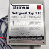 ♻️ 2da mano - Titan Transformador Typ 218 100VA H0 escala 1:87 A15