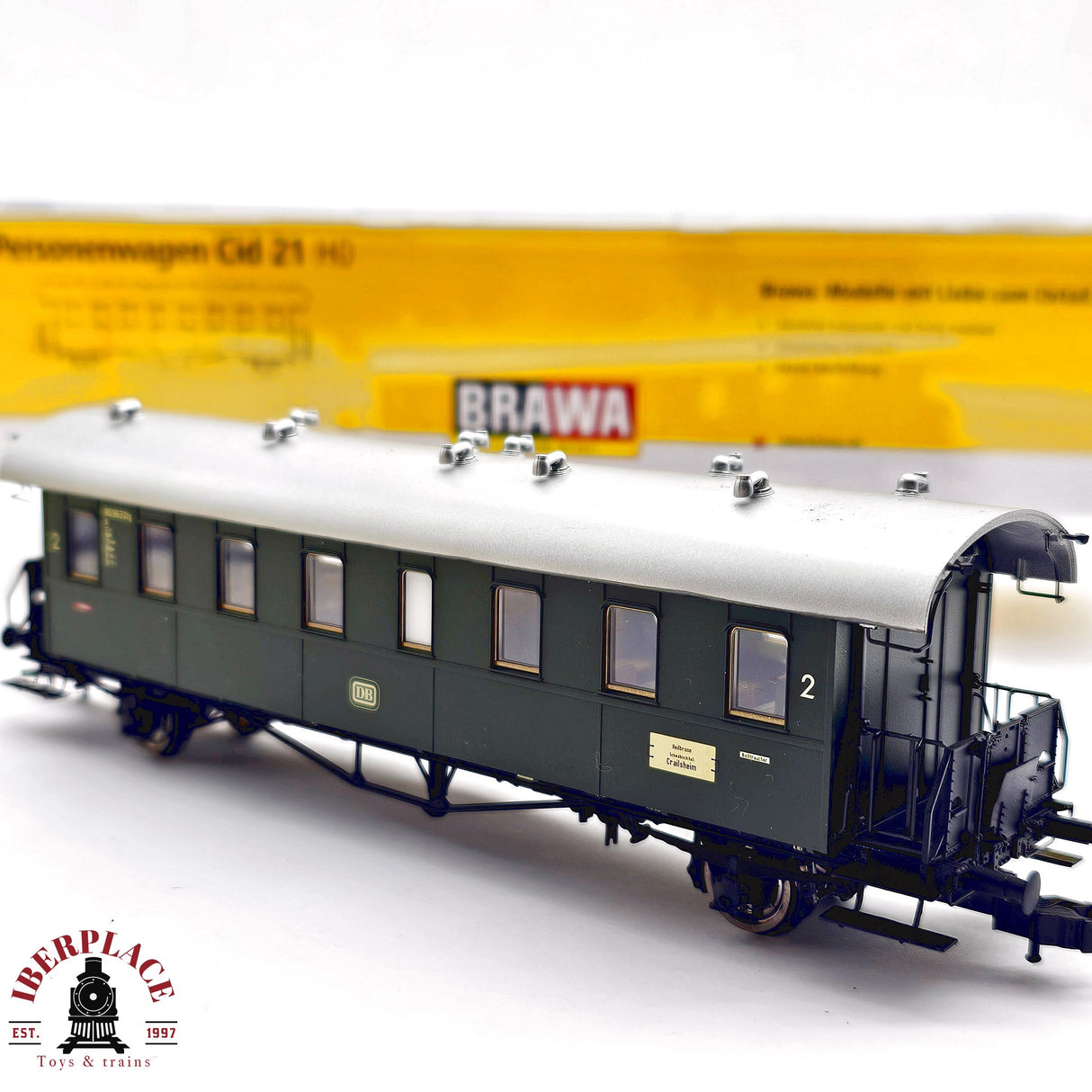 ♻️ 2da mano -  DC Brawa 45758 vagón pasajeros Cid 21 DB Ep III H0 escala 1:87 E13