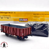 ♻️ 2da mano - DC BRAWA 48406 Vagón abierto Om 21 Ep III DB H0 escala 1:87 E13