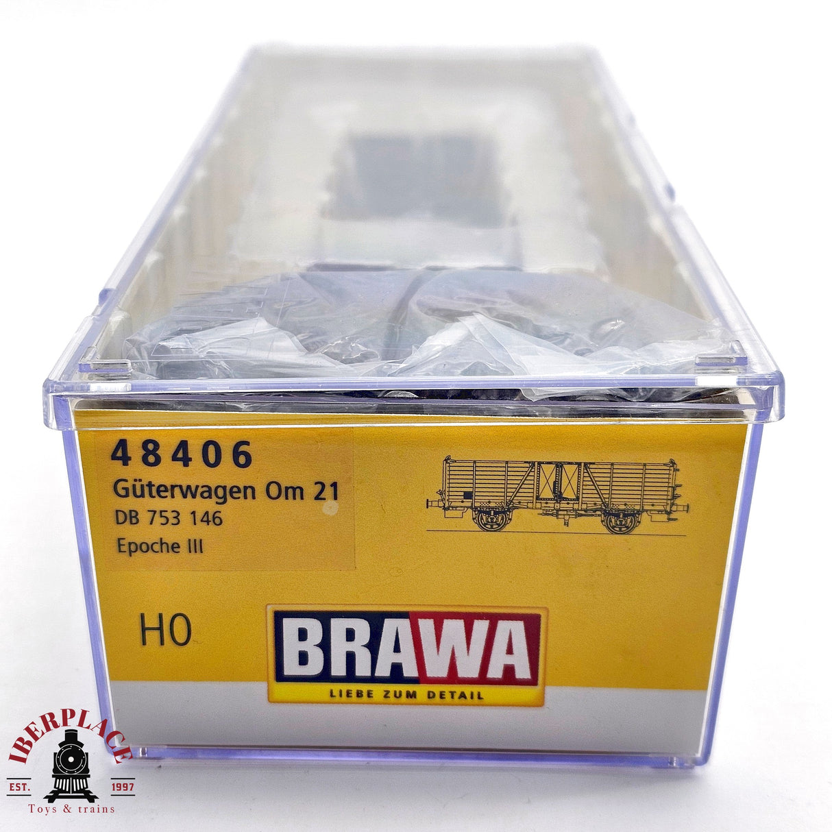 ♻️ 2da mano - DC BRAWA 48406 Vagón abierto Om 21 Ep III DB H0 escala 1:87 E13