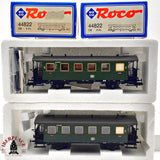 ♻️ 2da mano -  DC 2x Roco 44822 vagones pasajeros DB clase 2 H0 escala 1:87 E13