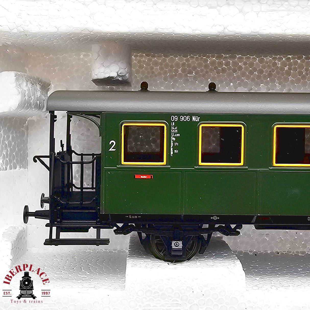 ♻️ 2da mano -  DC 2x Roco 44822 vagones pasajeros DB clase 2 H0 escala 1:87 E13