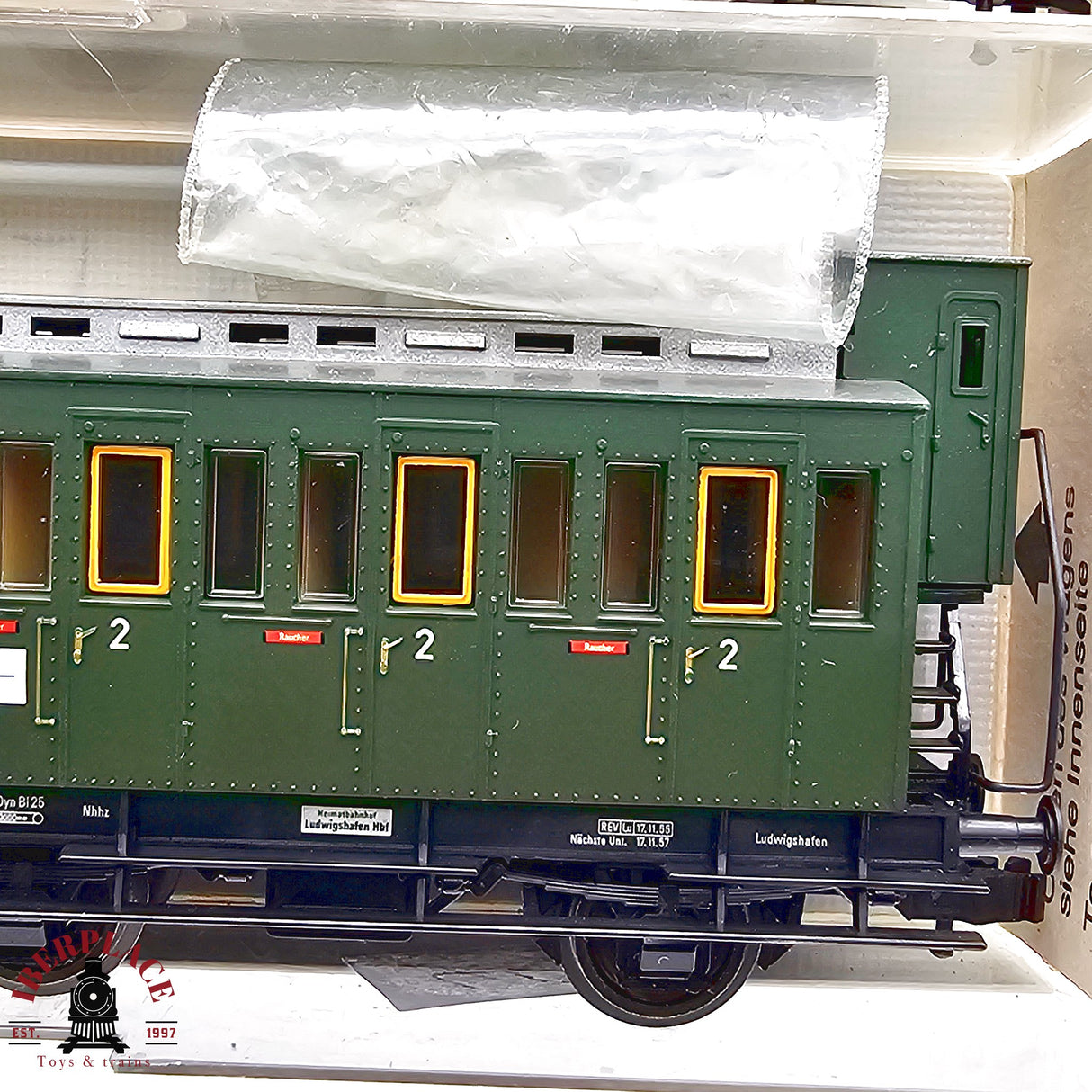 ♻️ 2da mano -  DC 2x Fleischmann vagones pasajeros DB clase 2 H0 escala 1:87 E13