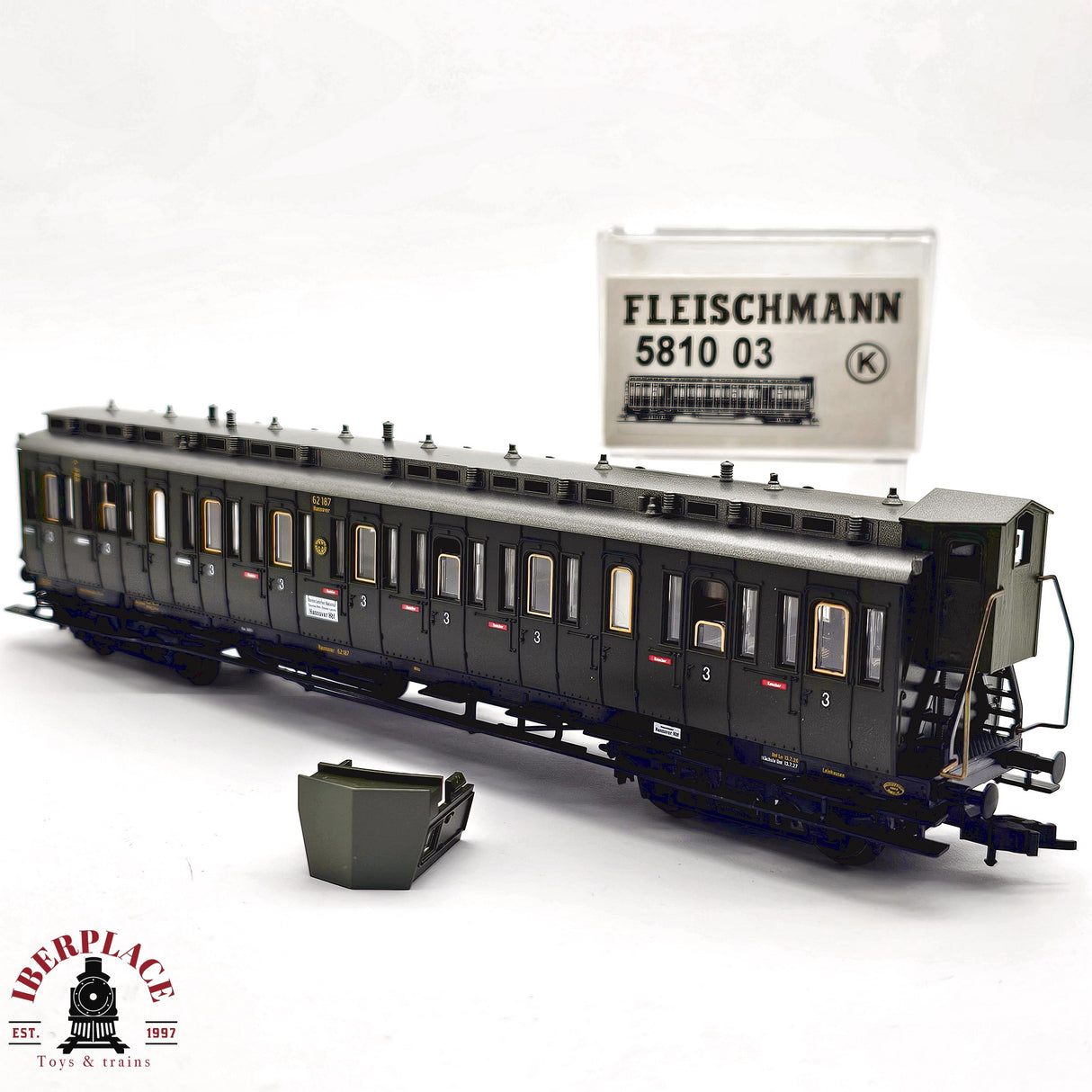 ♻️ 2da mano -  DC Fleischmann 5810 03K vagón pasajeros DRG clase 3 H0 escala 1:87 E13