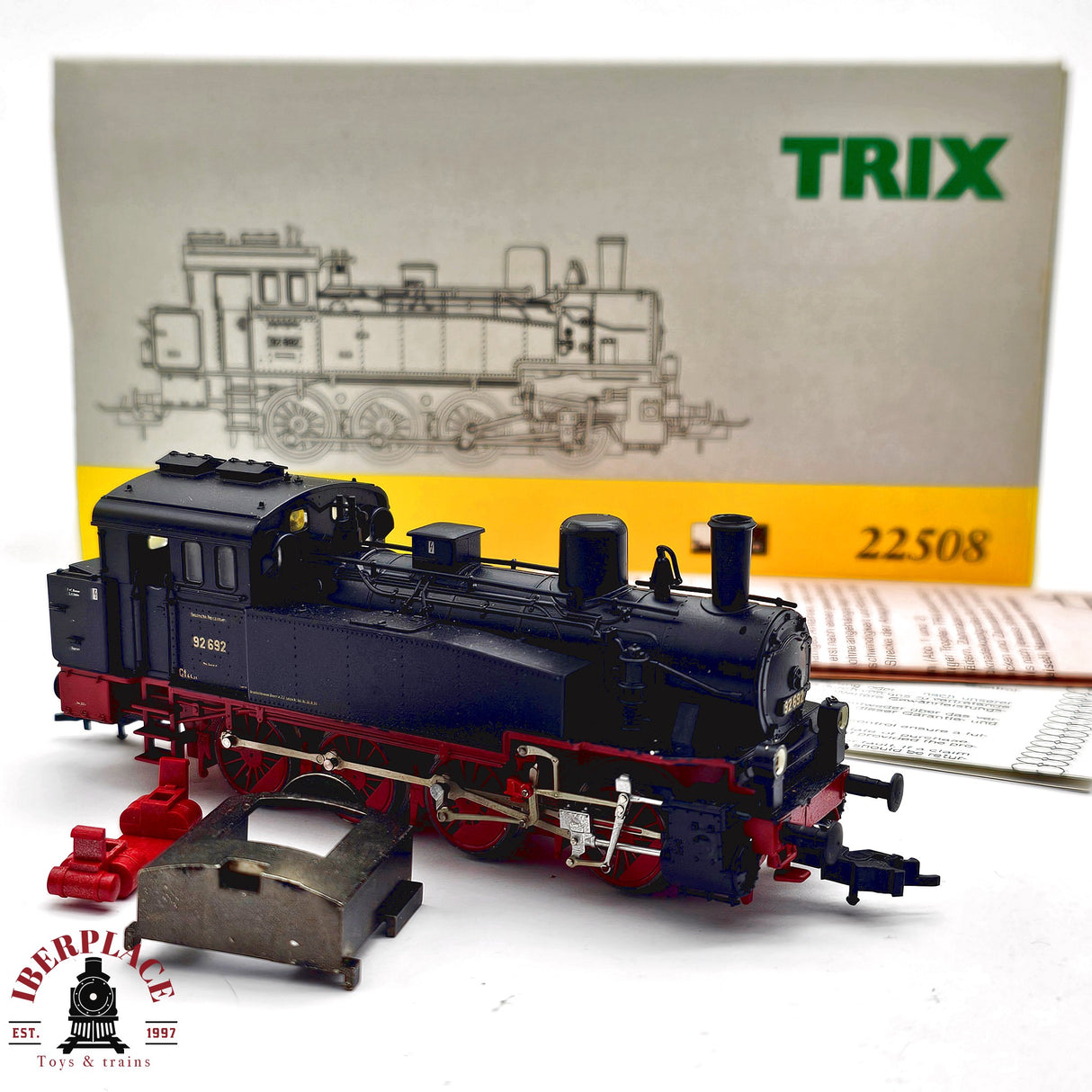 ♻️ 2da mano -  DC Trix 22508 Locomotora BR 92 DR H0 escala 1:87 E13