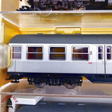 ♻️ 2da mano -  DC Fleischmann 3x vagones pasajeros DB silver H0 escala 1:87 E13