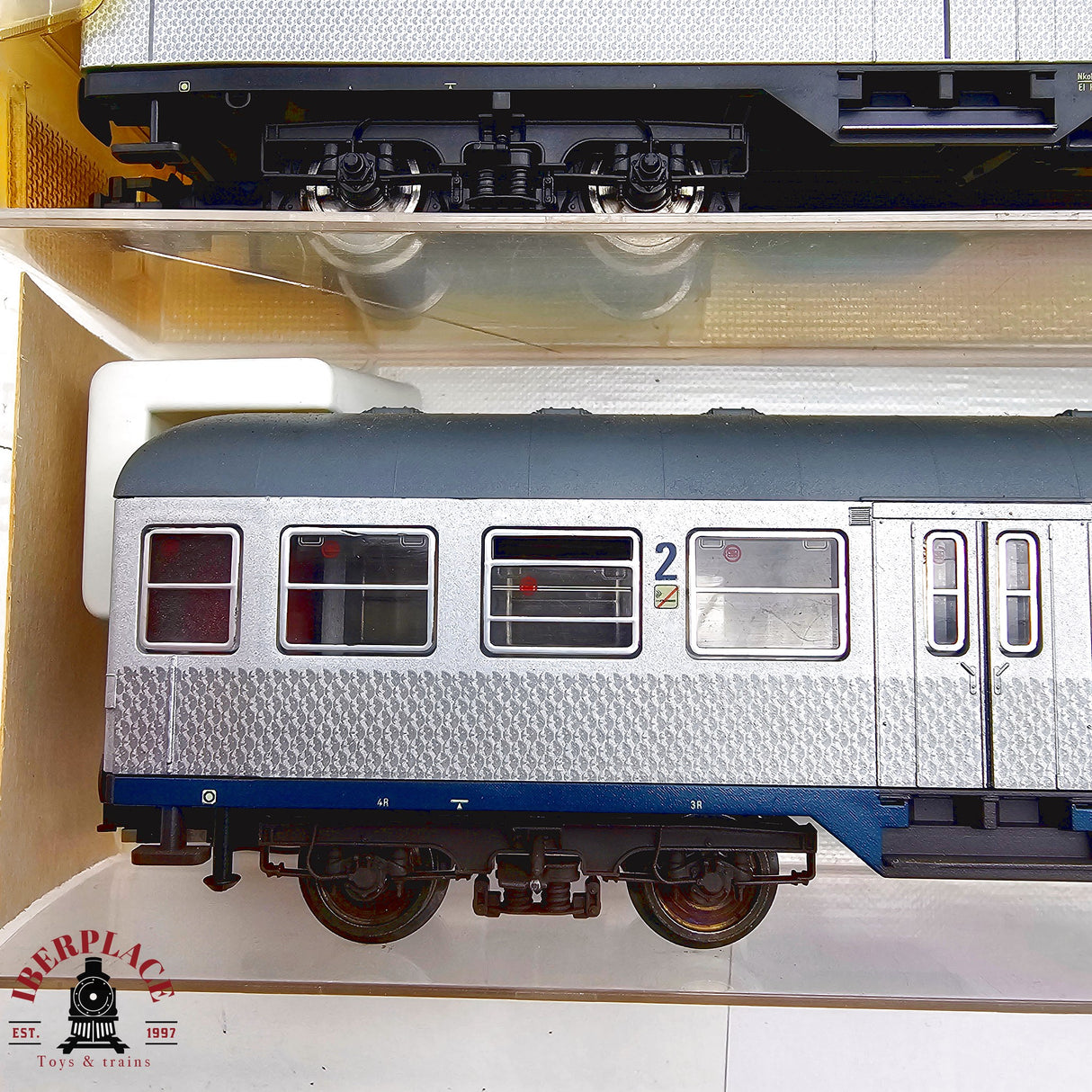 ♻️ 2da mano -  DC Fleischmann 3x vagones pasajeros DB silver H0 escala 1:87 E13