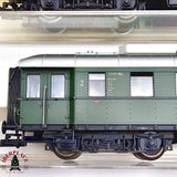♻️ 2da mano -  DC Fleischmann 3x vagones pasajeros DB clase 2 verdes H0 escala 1:87 E13